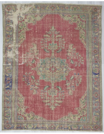 Vintage Distressed, Traditional Oushak Rug