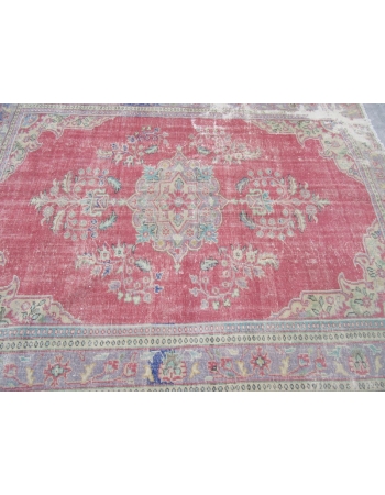 Vintage Distressed, Traditional Oushak Rug