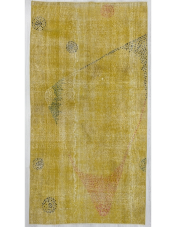 Vintage Yellow Oushak Rug