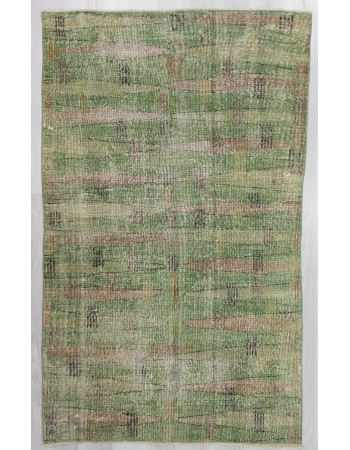 Vintage Green Oushak Rug