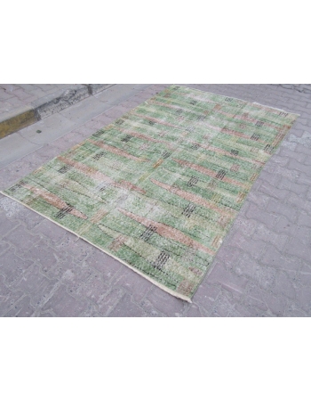 Vintage Green Oushak Rug