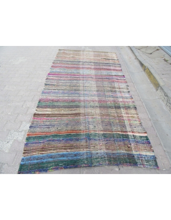 Vintage Turkish Adana Kilim Rug