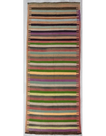 Vintage Wool Turkish Afyon Kilim Rug