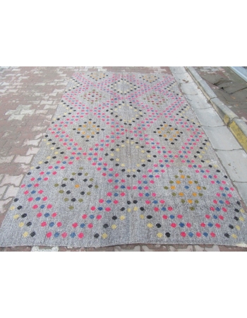 Vintage Turkish Adana Kilim Rug