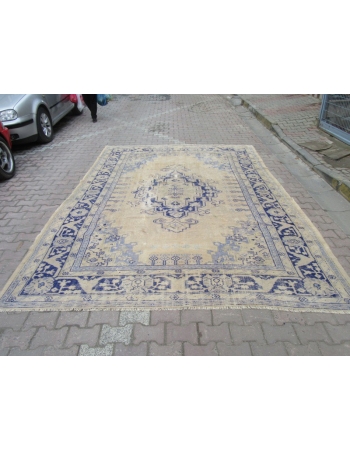 Vintage Distresed Oushak Rug