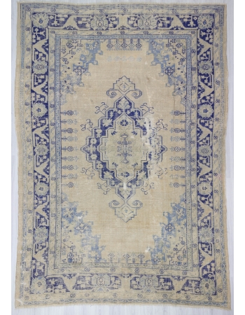 Vintage Distresed Oushak Rug