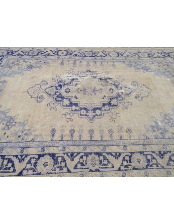 Vintage Distresed Oushak Rug