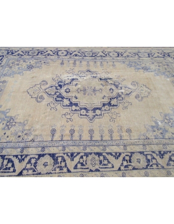 Vintage Distresed Oushak Rug