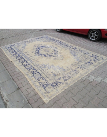 Vintage Distresed Oushak Rug