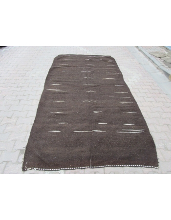 Vintage Vintage Modern Turkish Afyon Kilim Rug