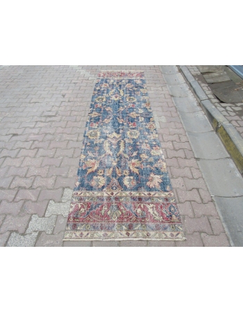 Vintage Floral, Traditional Blue Oushak Rug