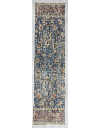 Vintage Floral, Traditional Blue Oushak Rug