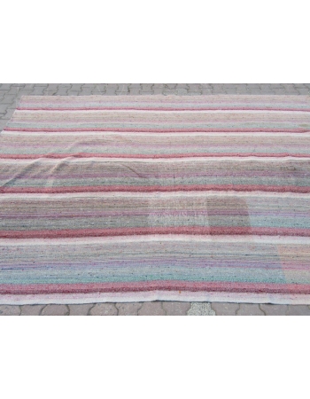 Vintage Striped, Vintage Modern Turkish Adana Kilim Rug