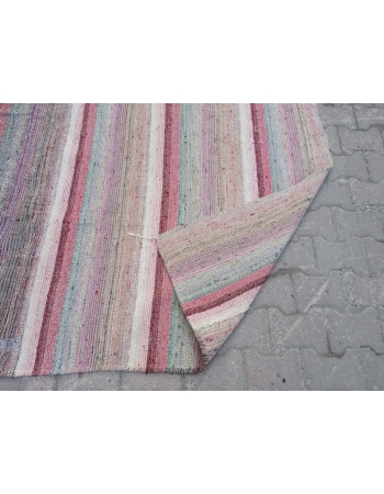 Vintage Striped, Vintage Modern Turkish Adana Kilim Rug