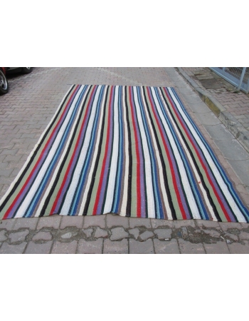 Vintage Turkish Adana Kilim Rug