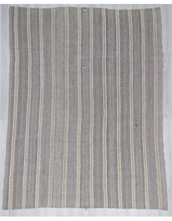 Vintage Gray Turkish Adana Kilim Rug