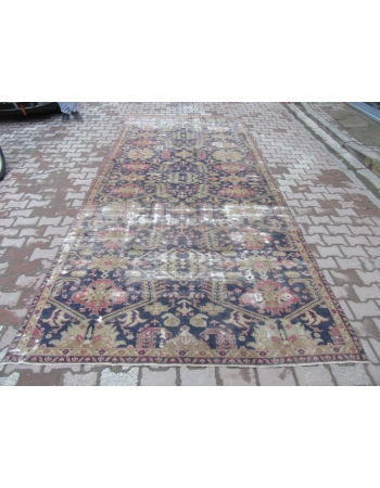 Vintage Distressed Oushak Rug