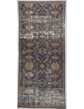 Vintage Distressed Oushak Rug