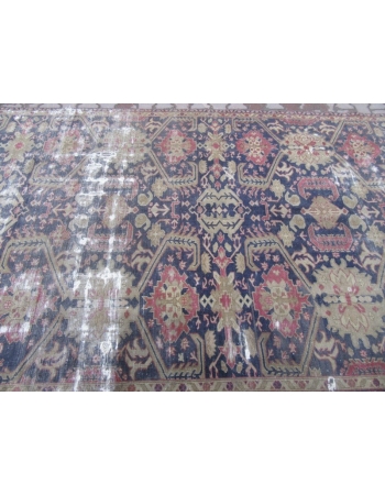 Vintage Distressed Oushak Rug