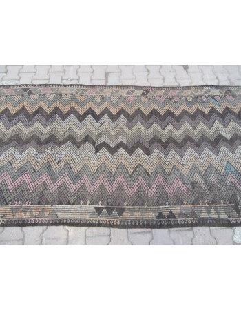 Vintage Turkish Denizli Kilim Rug