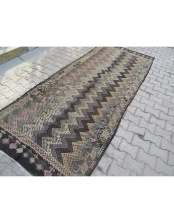 Vintage Turkish Denizli Kilim Rug