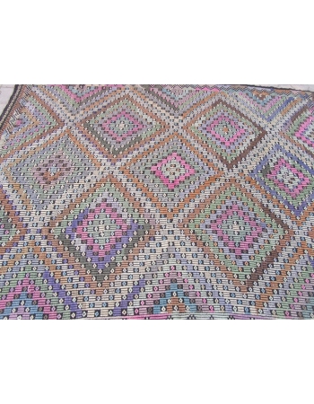 Vintage Turkish Denizli Kilim Rug
