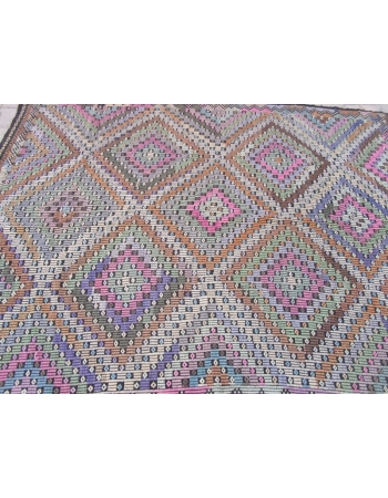 Vintage Turkish Denizli Kilim Rug