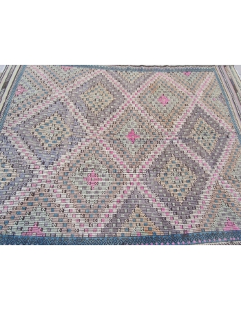 Vintage Turkish Denizli Kilim Rug