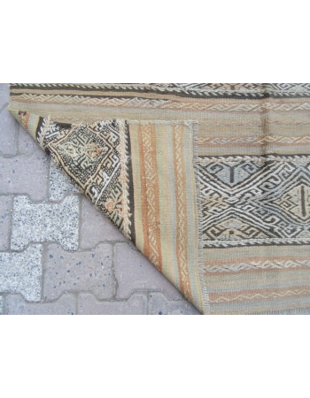 Vintage Turkish Denizli Kilim Rug