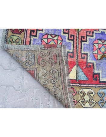 Vintage Traditional,Colorful Wool Hakkari Rug