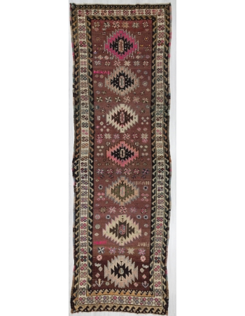 Vintage Traditional Wool Turkish Kars Rug