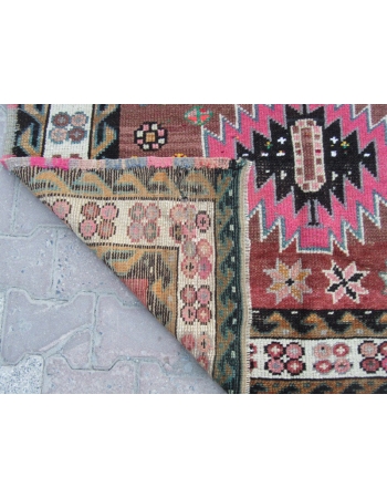 Vintage Traditional Wool Turkish Kars Rug