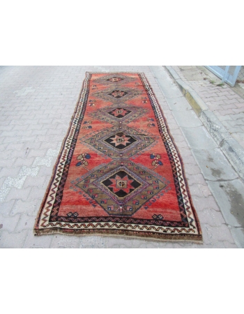 Vintage Traditional Wool Turkish Kars Rug