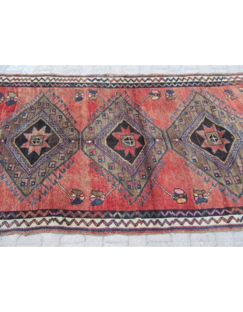 Vintage Traditional Wool Turkish Kars Rug