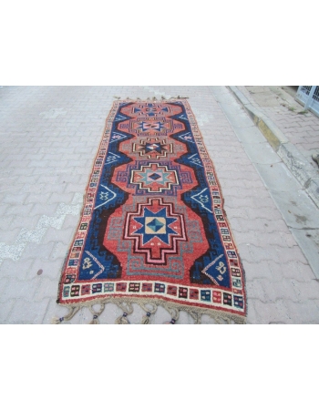 Vintage Unique Turkish Herki Rug