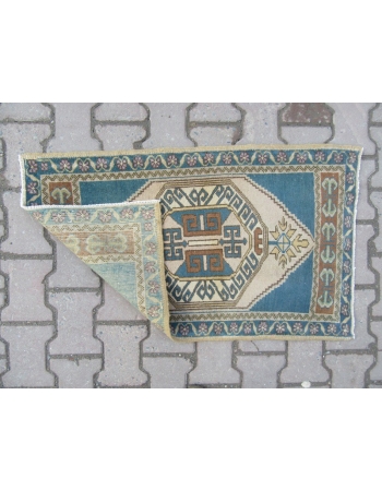 Vintage Washed Out Mini Oushak Rug