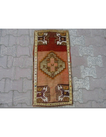 Geometric Vintage Turkish Mini Carpet