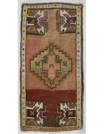 Geometric Vintage Turkish Mini Carpet