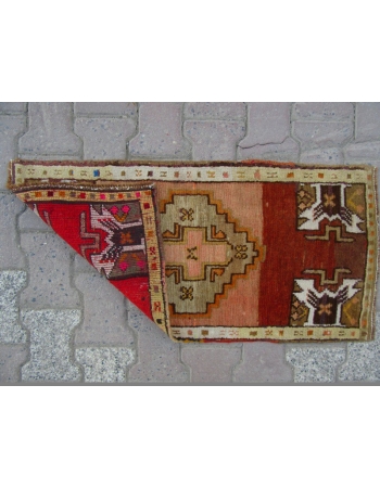Geometric Vintage Turkish Mini Carpet