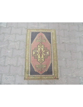 Vintage Decorative Mini Turkish Rug