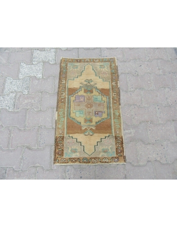 Vintage Mini Decorative Turkish Oushak Rug