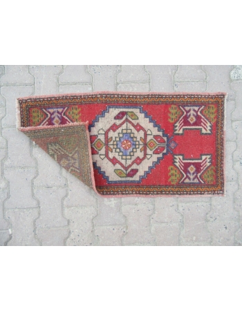 Vintage Decorative Mini Turkish Rug