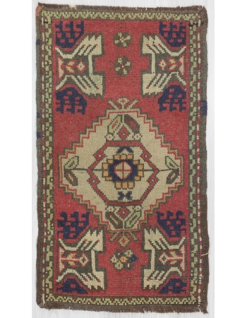 Vintage Decorative Mini Turkish Rug