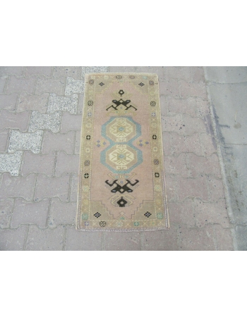 Decorative Vintage Mini Oushak Carpet