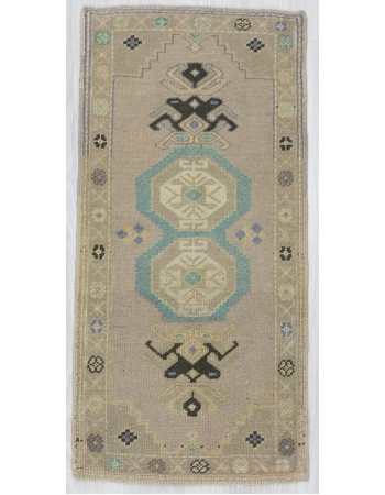 Decorative Vintage Mini Oushak Carpet