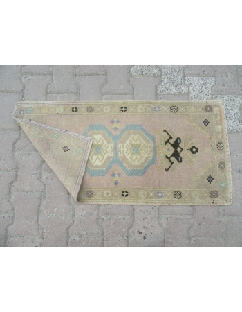 Decorative Vintage Mini Oushak Carpet