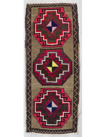 Decorative Vintage Turkish Mini Rug