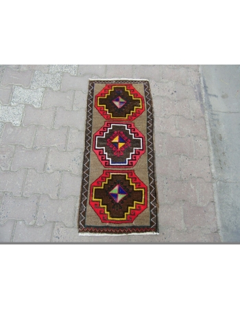 Vintage Mİni Turkish Kars Rug