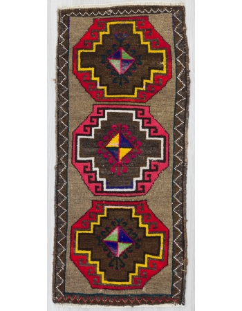 Vintage Mİni Turkish Kars Rug