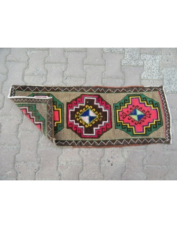 Decorative Unique Vintage Mini Turkish Rug